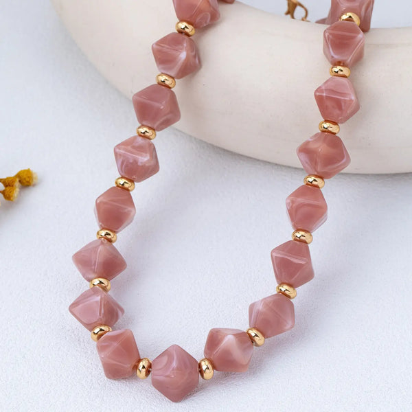 Faceted Resin Briolette Necklaces