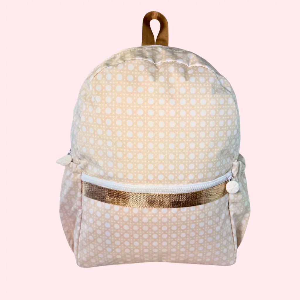 Kid's Champagne Bungalow Glossy Medium Backpack w/ Pockets