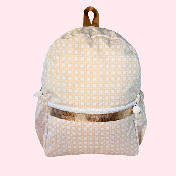 Kid's Champagne Bungalow Glossy Medium Backpack w/ Pockets