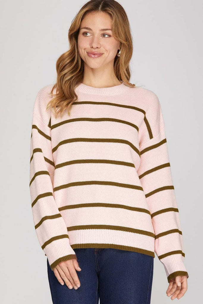Long Sleeve Striped Sweater Top