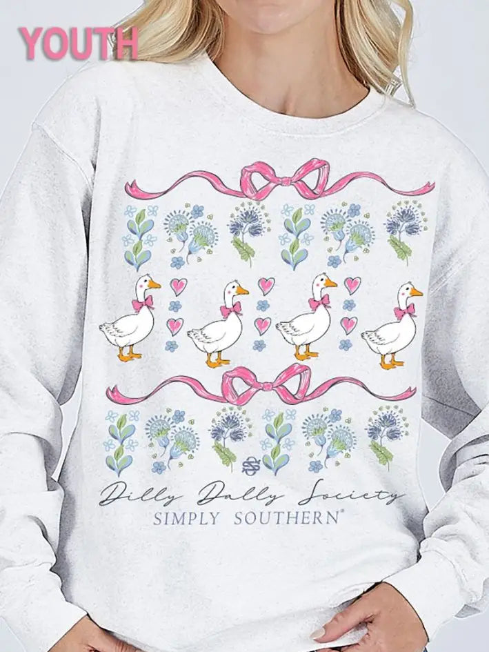 Kids Dilly Dally Crew Neck Sweatshirt