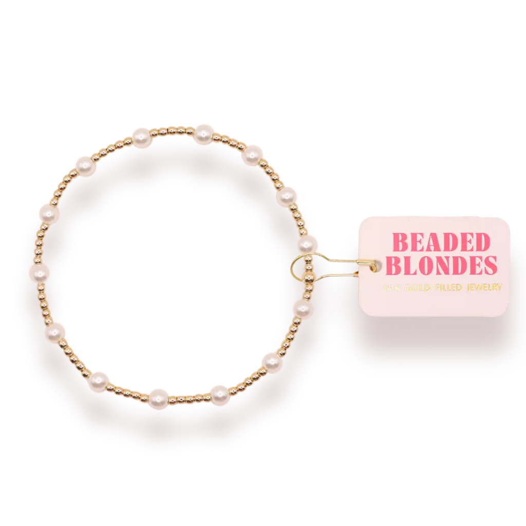 June Pearl Bracelet in Gold-6.25in.