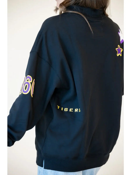 Lsu All Over Scatter Oversized Pullover