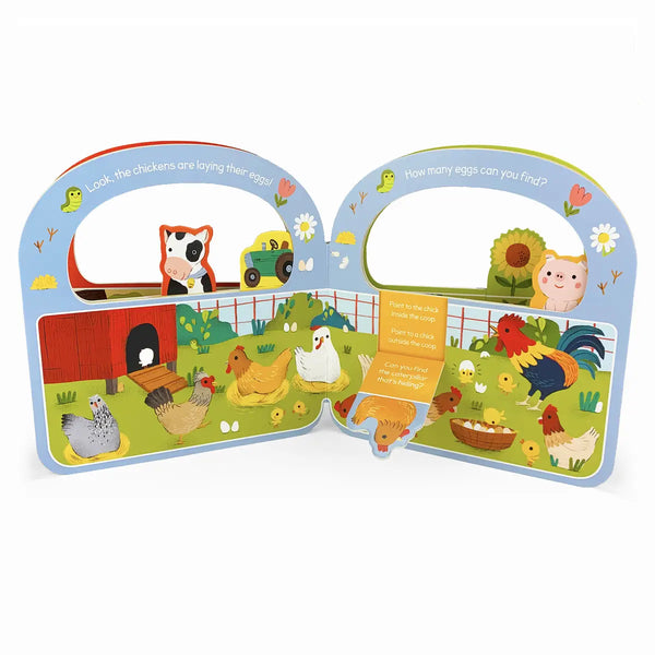 On the Farm: Farm Flip-A-Flap Novelty Board Book with Handle
