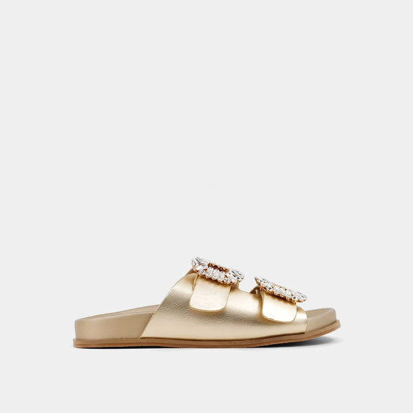 Bridget Rhinestone Buckle Sandal