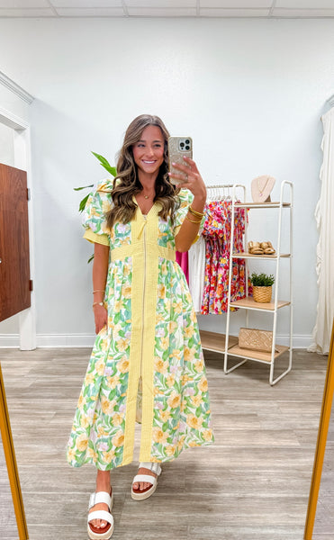 Garden Party Zip Midi Dress
