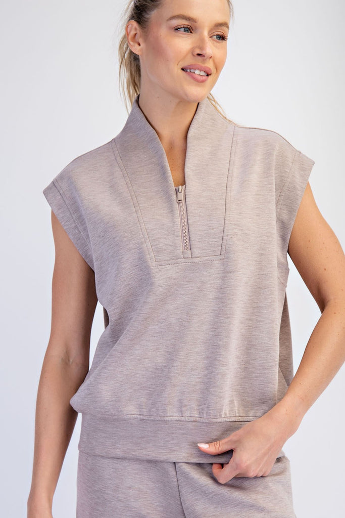 Modal Scuba V-Neck Sleeveless Top