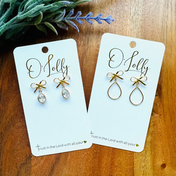 18k Gold Plated Nickel Free Posts w/ Dangles