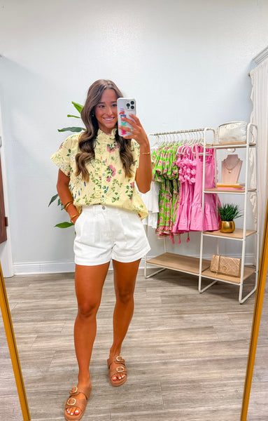 Floral Print Short Sleeve Top