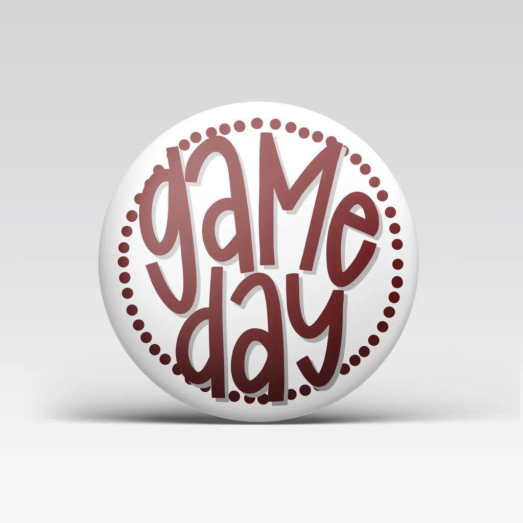 Maroon Game Day Polka Dots Pin