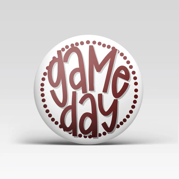 Maroon Game Day Polka Dots Pin