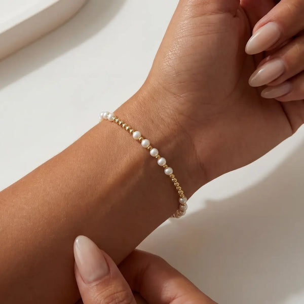 Emma Pearl Beaded Bracelet-6.5"