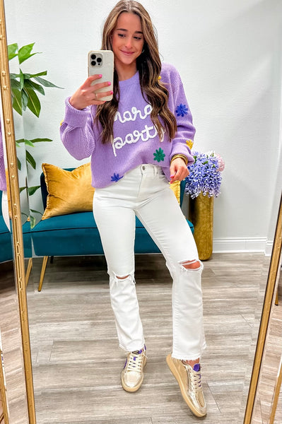 Mardi 3D Embroidered Flower Sweater