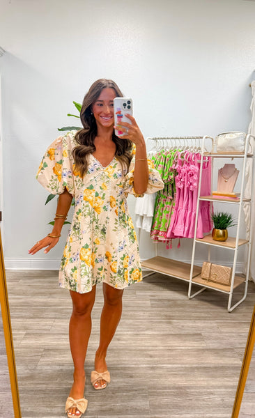 Floral Lace Fit & Flare Mini Dress