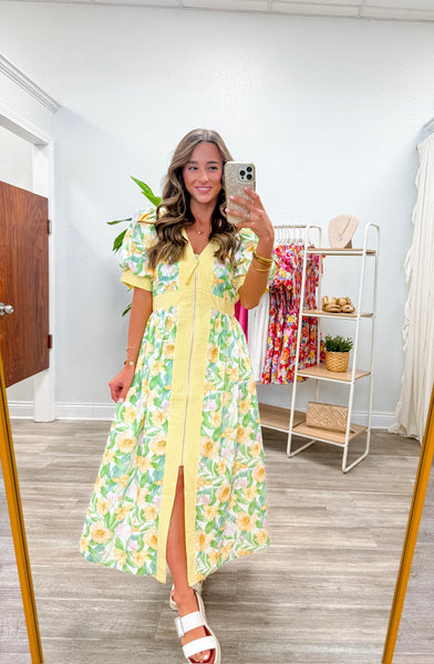 Garden Party Zip Midi Dress
