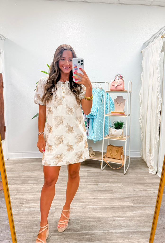 Embroidery Detail Mini Dress