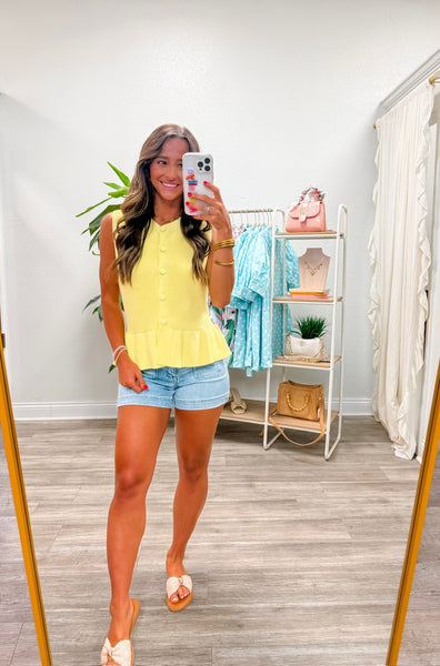 Sleeveless Peplum Knit Top
