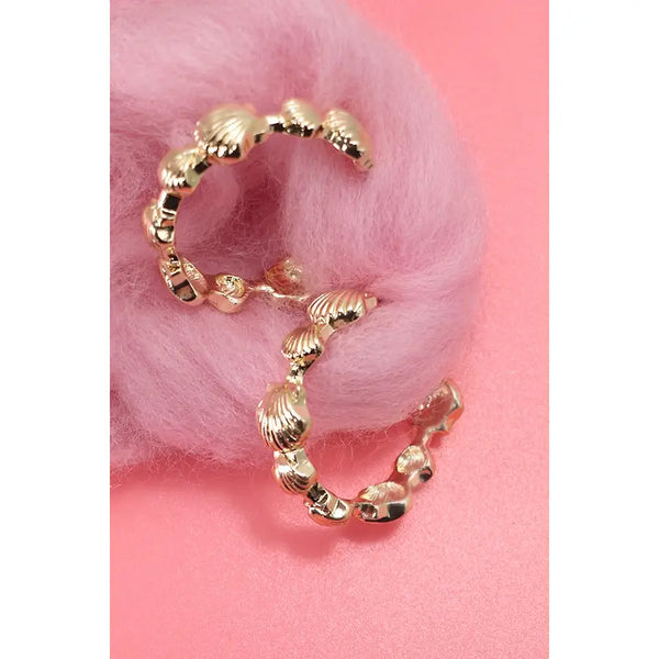Seashell Hoop Earrings