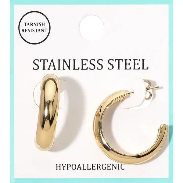 Stainless Steel Hoop Earrings