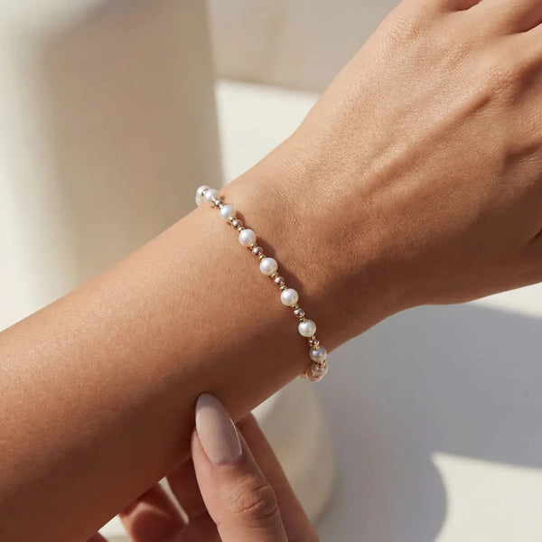 Phoebe Pearl Beaded Bracelet-6.5"