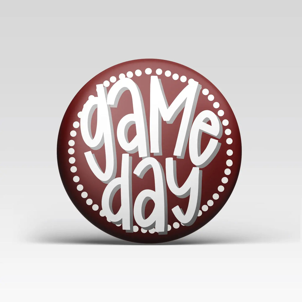 Maroon Game Day Polka Dots Pin