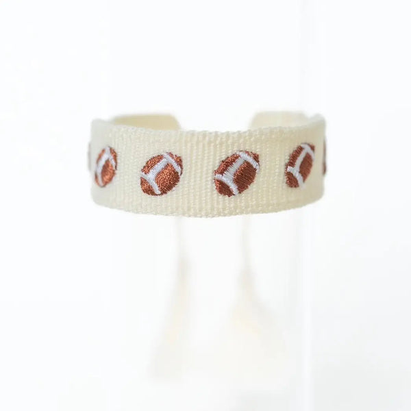 Football Woven Tassel Bracelet