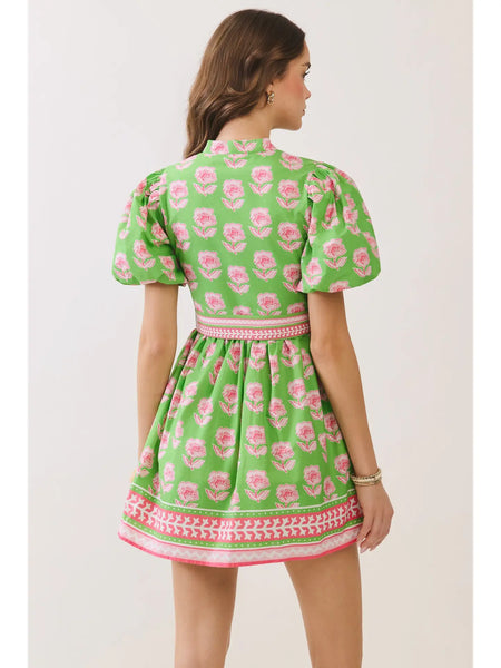 Floral Belted Button Down Mini Dress