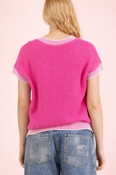 Sleeveless Summer Knit Sweater Top