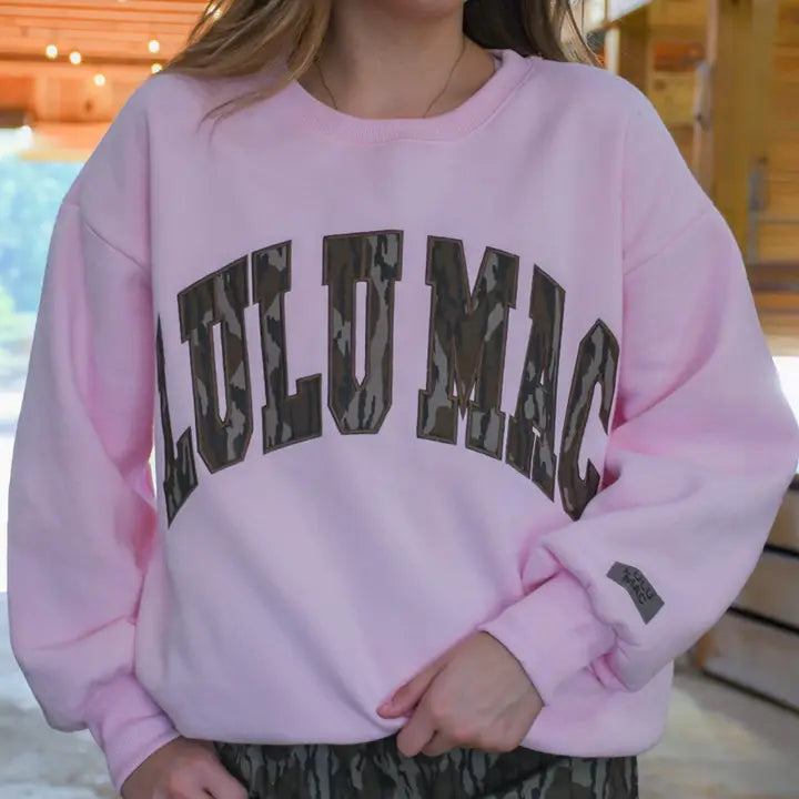 Lulu Mac Camo Embroidered Sweatshirt
