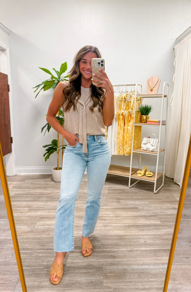 Solid Sleeveless Knit Top