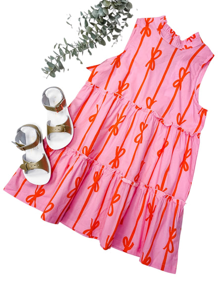 Addison Pink Bow Dress