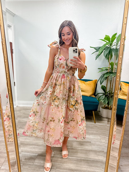 Floral Printed Midi Dress