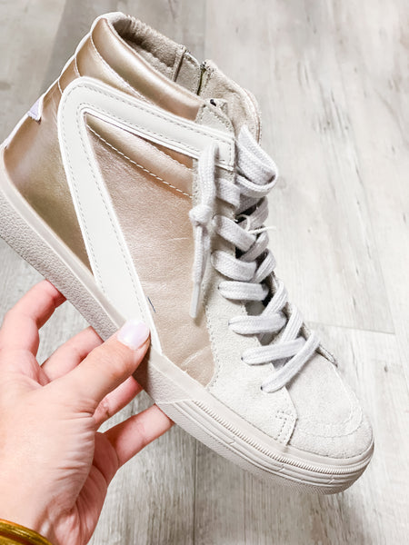 ShuShop Rooney Metallic High Top Sneaker