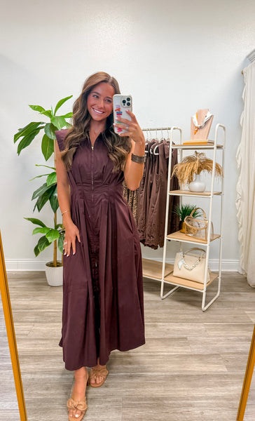 Solid Sleeveless Midi Dress