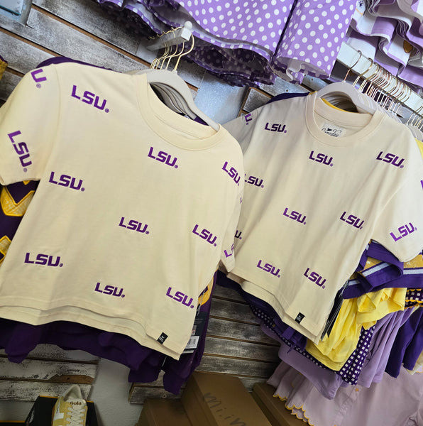 Lsu Ritter Heavyweight Crop Tee