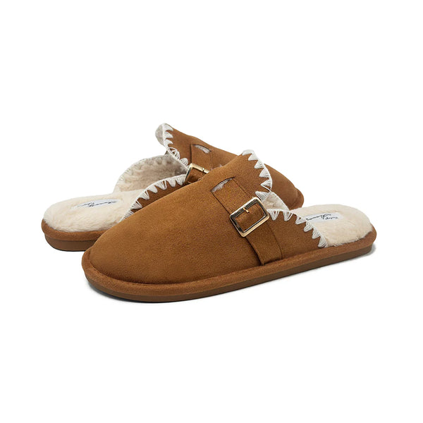 Vintage Havana Ari Faux Fur Slides