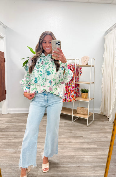 Floral Print Long Sleeve Top