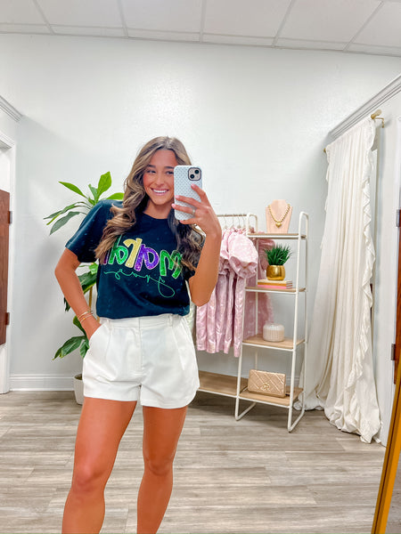 Mardi Gras Sequins Embroidered Top