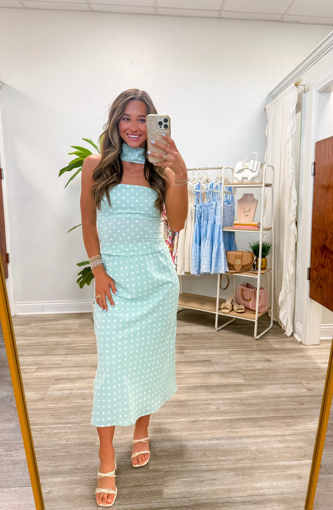 Polka Dot Tube Top & Skirt Set