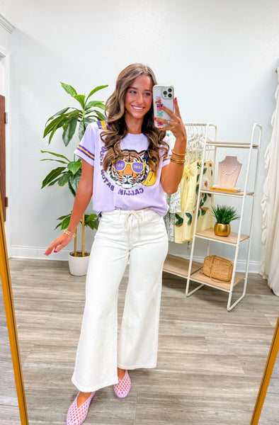 Callin Baton Rouge Sequin Tiger Tee