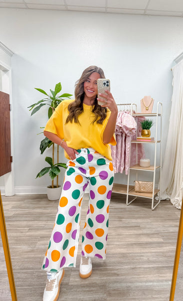 Mardi Gras Polka Dots Trousers Pants