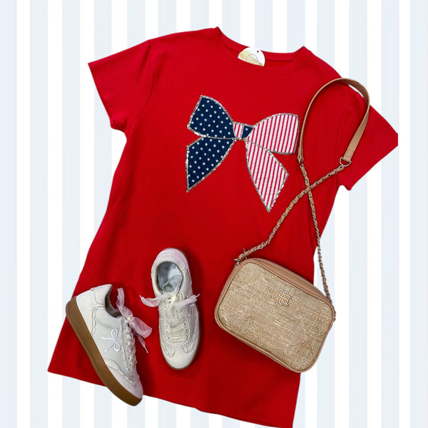 Short Sleeve Round Neck Knit Dress