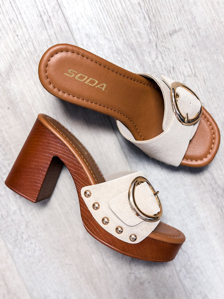 Soda Citrus Platform Block Heel