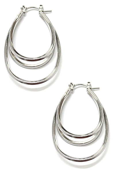 Layered Hoop Hinge Earrings