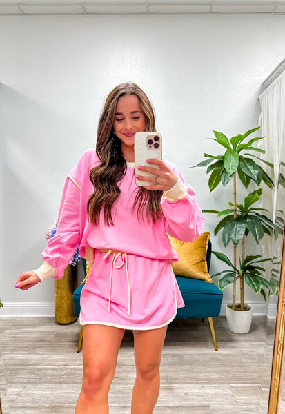 Solid Round Neck Long Sleeve Top