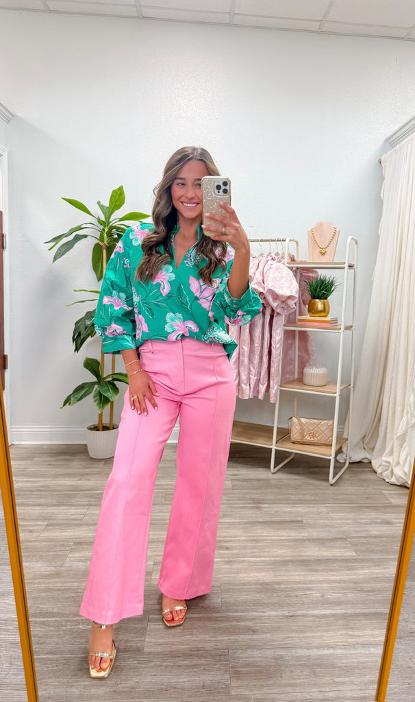 Floral Print Long Sleeve Top