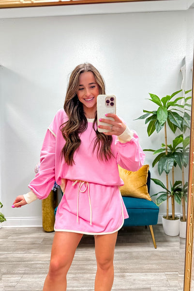 Solid Round Neck Long Sleeve Top