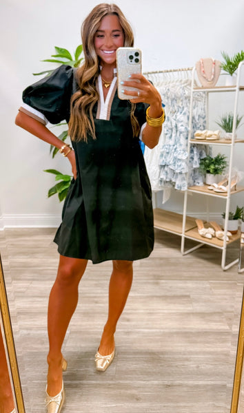 Solid Short Sleeve Pullover Mini Dress
