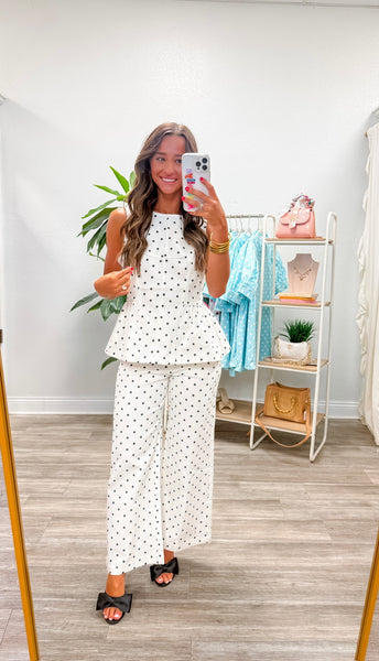 Polka Dot Sleeveless Top