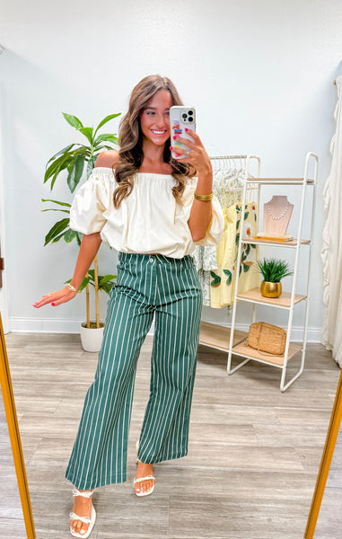 Off Shoulder Elastic Neck Cropped Top